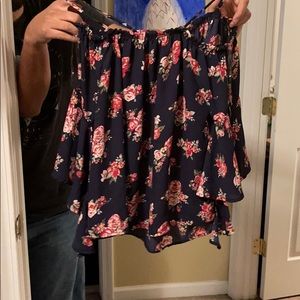 Never worn Floral off the shoulder shirt